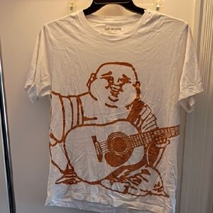 True Religion White Tee with Brown Graphic